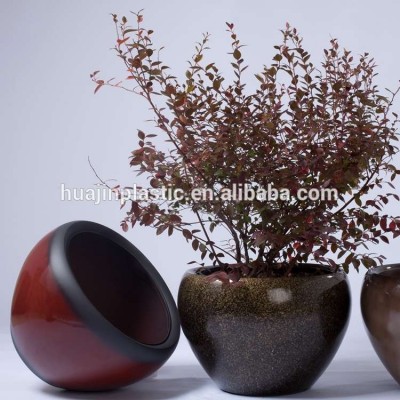 New product imitating ceramic round plastic flower pot